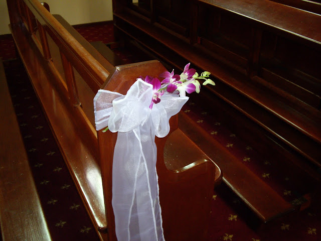 Church Wedding decorations Pew ends by Chanele Rose team