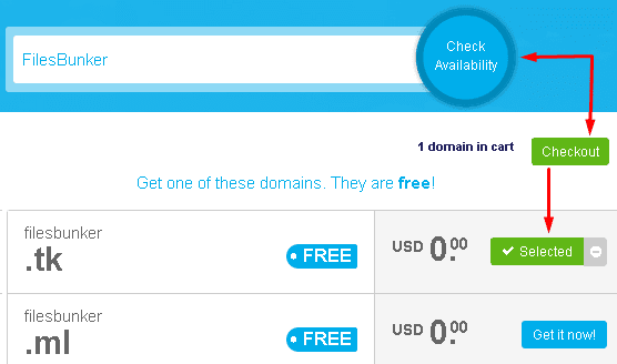 free domain Check Availability