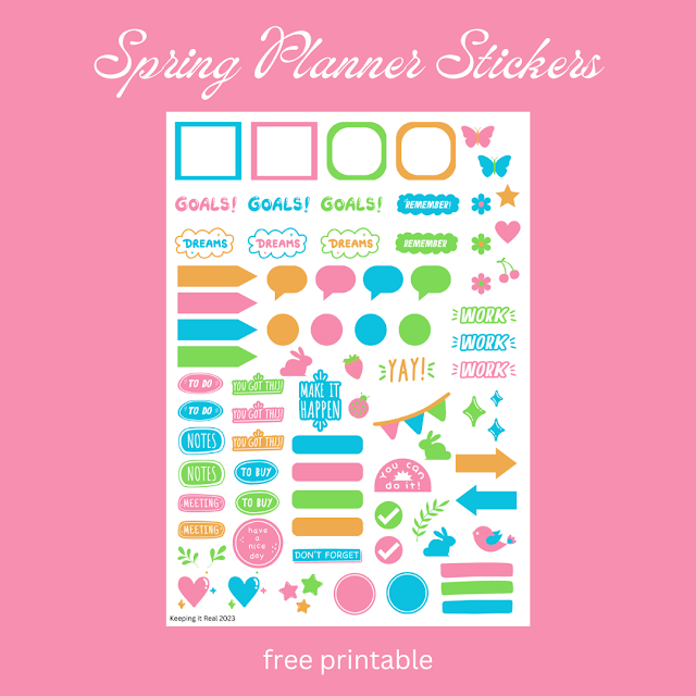 Spring Planner Stickers - free printable