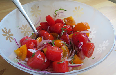 Tomato, Basil & Red Onion Salad