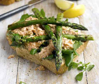 Griddled British Asparagus, Crab & Watercress Sandwiches