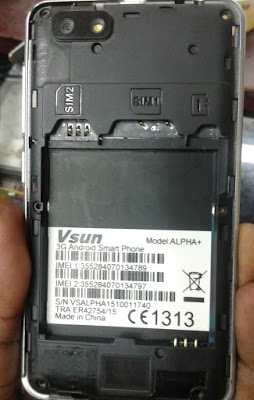 Vsun ALPHA+ Flash File MT6572 5.1 Firmware Download