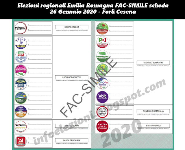 FAC_SIMILE_Scheda_Regionali Emilia Romagna - provincia Forlì Cesena