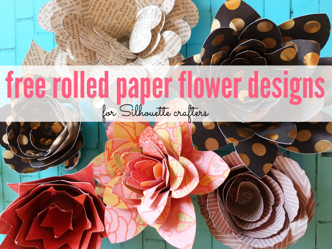 Download Four Free Rolled Paper Flower Silhouette Design Files Silhouette School