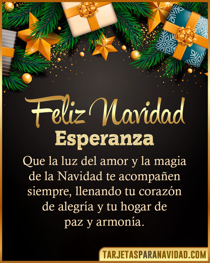 Imágenes con frases de Navidad para Esperanza