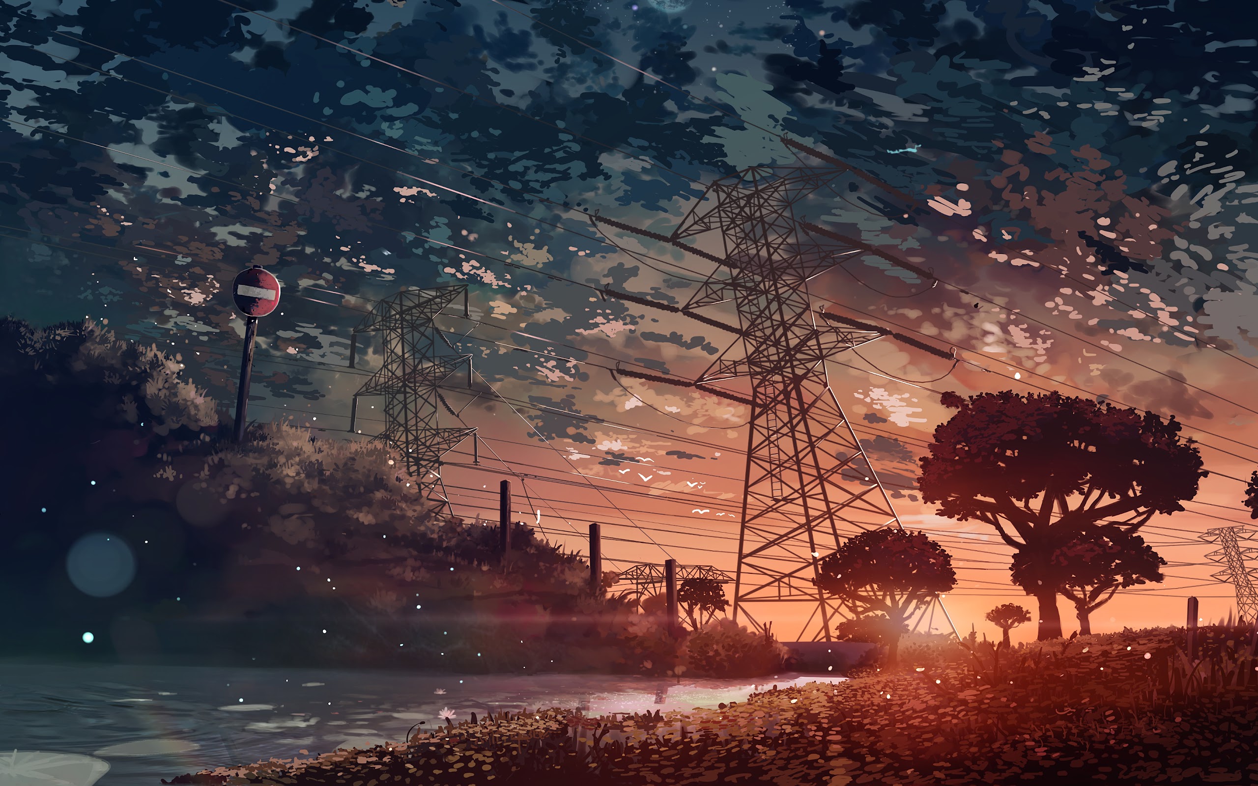 Anime Scenery Sunset 4k Wallpaper 112