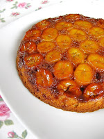 caramel banana upside down cake