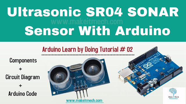 Distance measuring and obstacle avoiding sensor SR04 with arduino
