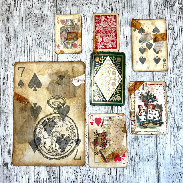 Alice In Wonderland Altered Playing Cards Inspired by ShanoukiArt