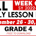 GRADE 4 DAILY LESSON LOG (Quarter 1: WEEK 6) SEPT. 26-30, 2022 Free Download