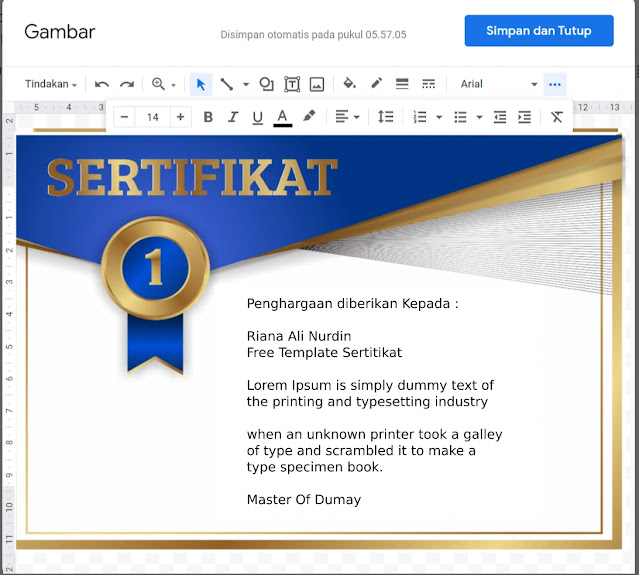 Free Sertfikat Docx : Download Sertifikat Mircrosoft Word Editable Gratis