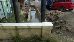 Pekerjaan Pemasangan U-Ditch di Jalan Nasional  Diduga Serobot Lahan Warga