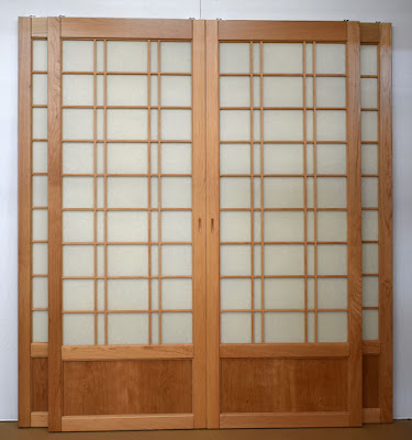 Shoji screens Barn door type install