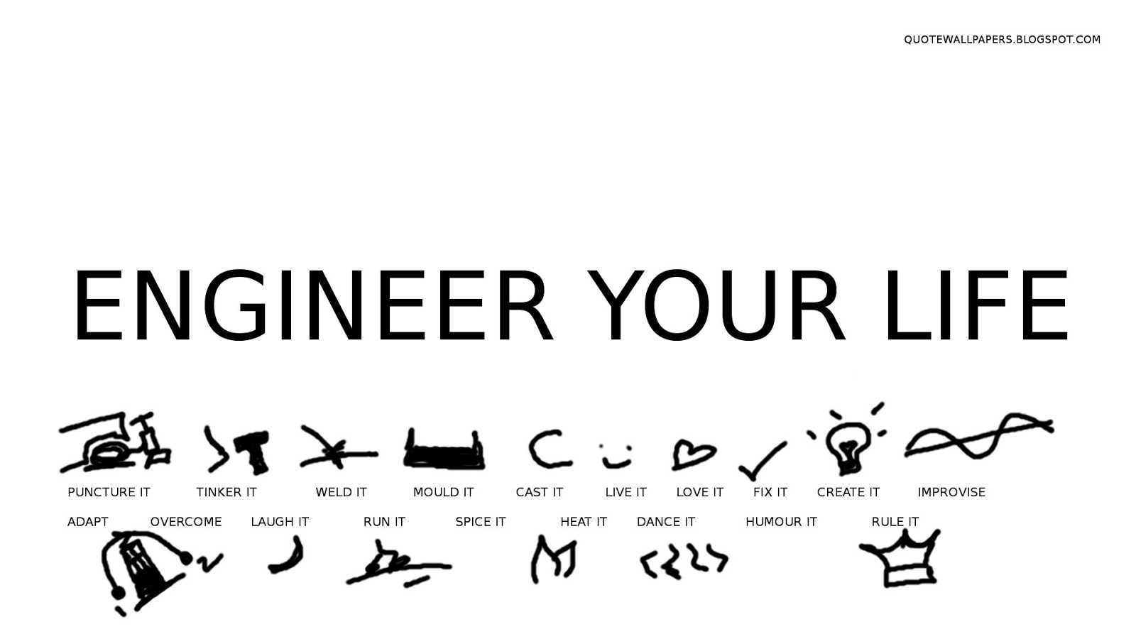 ENGINEER YOUR LIFE - Quote Wallpaper