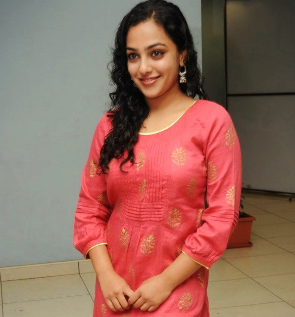 actress nithya menon hot tight red salwar stills