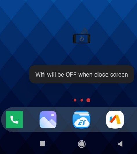 Make WiFi turn off automatically when the screen is off the phone