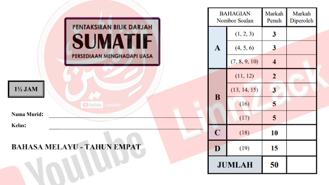 CikguLinnZack PERCUMA  SET ULANG KAJI SOALAN FORMAT BAHARU UASA