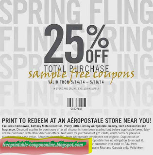 Free Printable Aeropostale Coupons