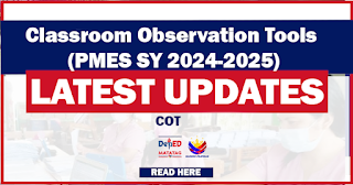 Classroom Observation Tools (PMES SY 2024-2025)