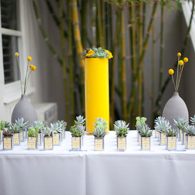 Yellow Gray Wedding Day