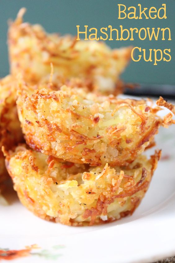 Cheesy and crispy hash browns baked to a golden brown are perfect for your next breakfast! These Baked Hash Brown Cups will go with anything you have prepared. | EverydayMadeFresh.com