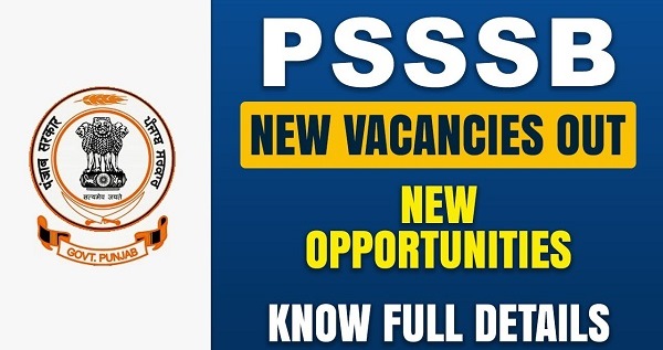 PSSSB RECRUITMENT SUB INSPECTOR OF AGRICULTURE, ASSISTANT TREASURER VACANCIES