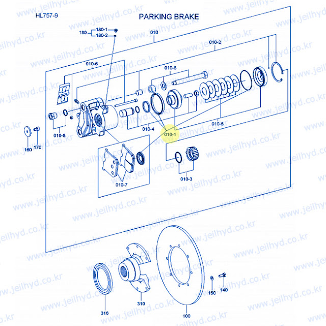 ZGAQ-03558 SEAL KIT FOR HYUNDAI * HL757-9 * HL757TM-9 * HL760-9 * POWER TRAIN SYSTEM * PARKING BRAKE