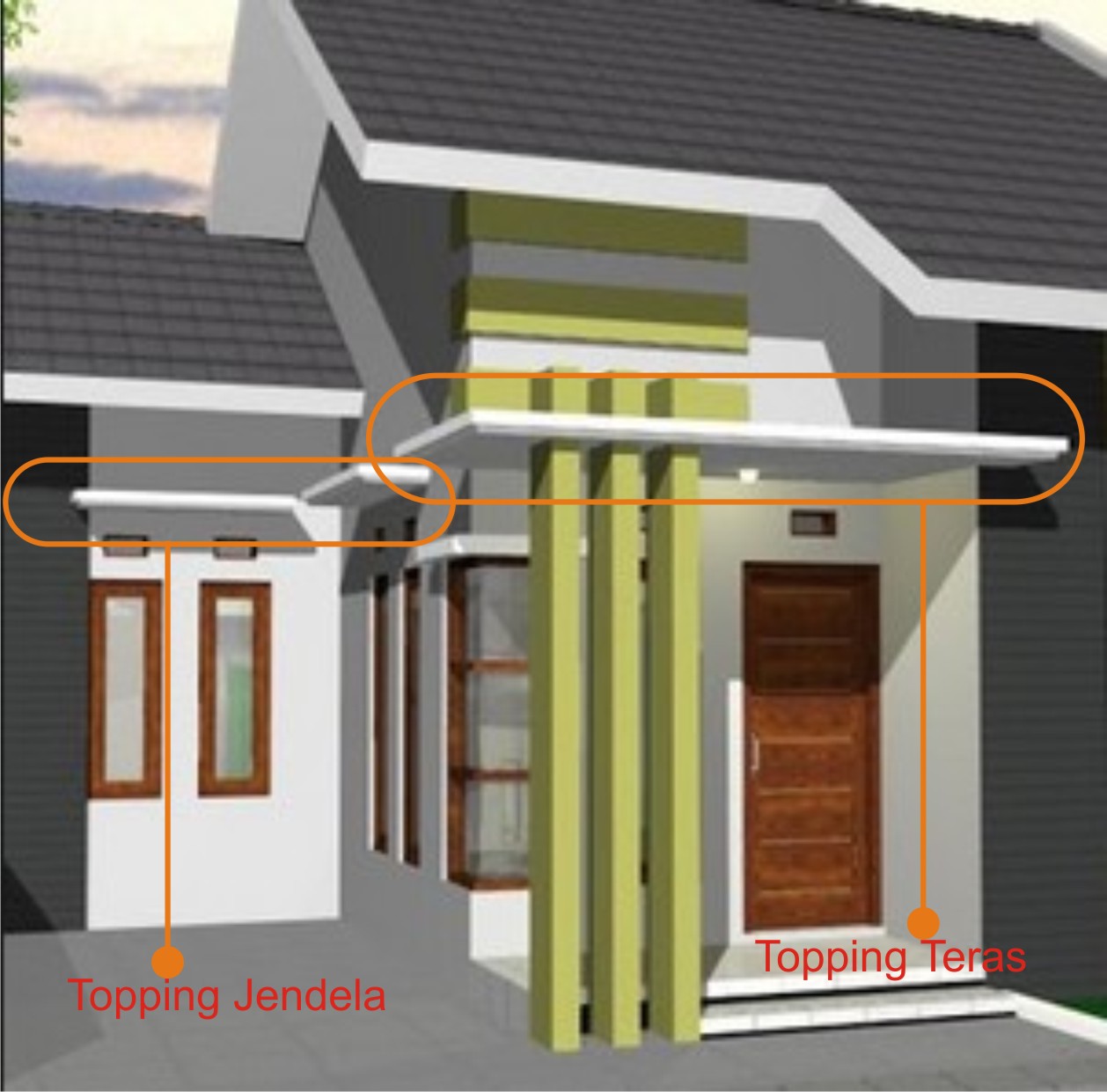 Pekerjaan Beton Konsol Kanopi  Konstruksi Bangunan