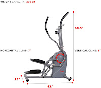 Sunny Health & Fitness SF-E3911 Cardio Climber, Footprint:  42" long x 23" wide x 60.5" high Horizontal climb:  7" Vertical climb:  5", image
