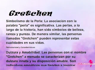 significado del nombre Gretchen