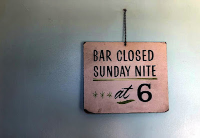 John's Bar Sunday sign
