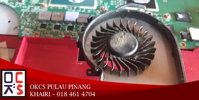 SOLVED : KEDAI REPAIR LAPTOP BUTTERWORTH | MSI GE72 6QC FAN NOT RUNNING ISSUE