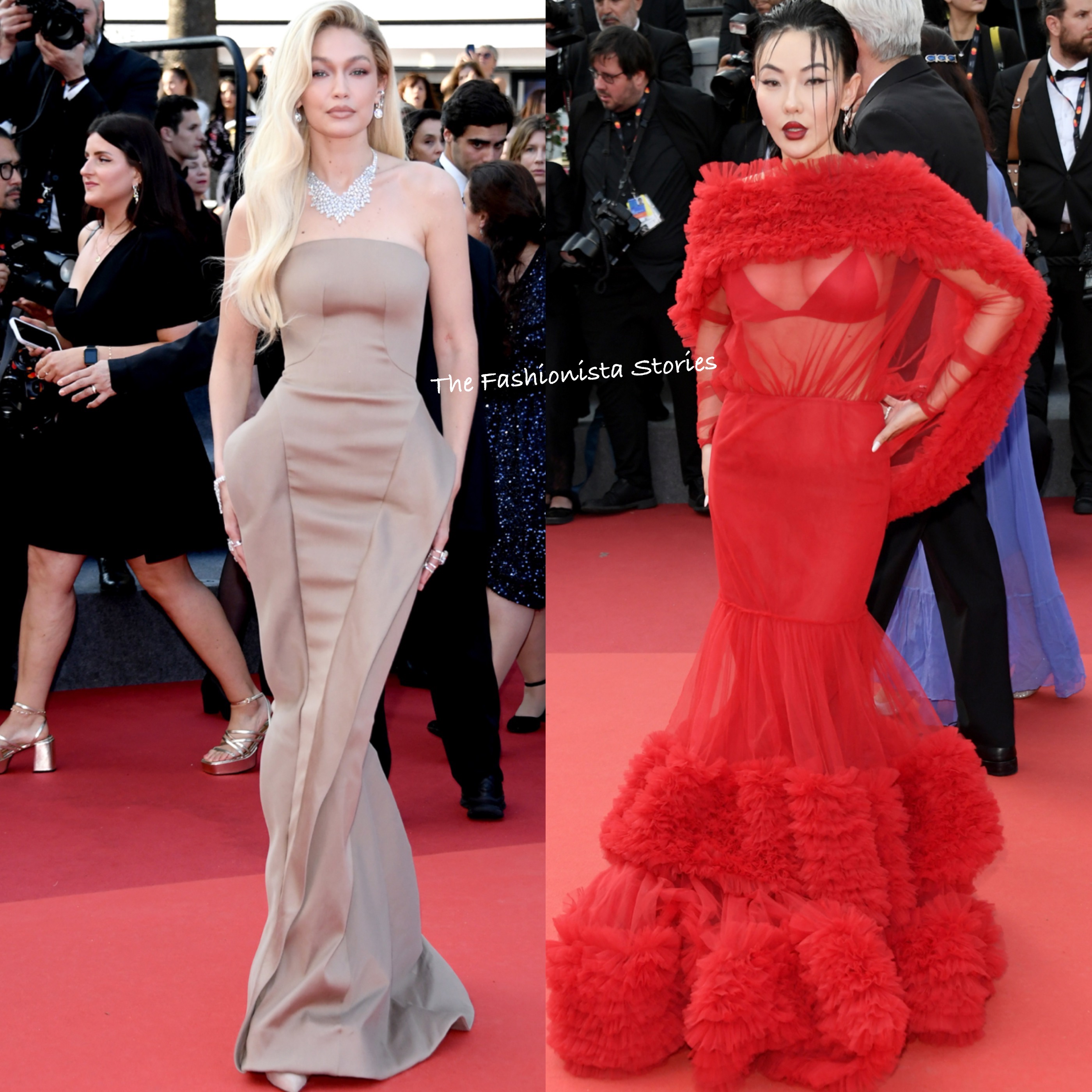 Gigi Hadid Wore Zac Posen To The 'Firebrand' Cannes Film Festival Premiere
