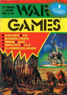 War Games 17 - Gennaio 1988 | PDF HQ | Mensile | Computer | Programmazione | Commodore | Videogiochi
Numero volumi : 31
Cari commandos, marines, guerrafondai, amanti dello «sparaspara» è arrivato finalmente il vostro momento. Vi offriamo da questo mese la possibilità di dare sfogo a tutte le voglie represse che vi portate dietro fin da bambini, quando avete avuto per la prima volta un mitra in mano o una semplice pistola da cowboy. War Games è stata studiata apposta per coloro che nei videogiochi cercano un momento di... guerra dopo troppi di pace. Bando alle gare di atletica o di pallone, a morte gli spaziali o le avventure. Affidiamo la nostra fantasia alle battaglie navali, terrestri o nel cielo dove le pale degli elicotteri solcano soltanto i confini della vostra fantasia. Ma War Games non vuol essere soltanto un'occasione di divertimento. Vuole essere pure il primo vero tentativo di offrire a un pubblico vastissimo i videogiochi di strategia, un settore che in molte altre nazioni è da tempo ai vertici degli interessi dei giovani ma non solo di loro. Crediamo che il nostro sforzo sarà premiato dal vostro interesse e quindi vi invitiamo a gustarvi tutta la rivista.