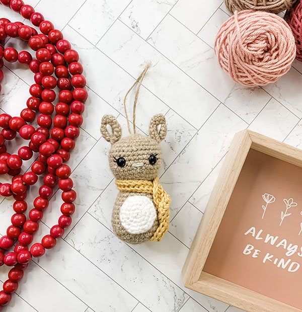 Free Crochet Bunny Ornament Pattern - Grace and Yarn
