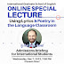 online special lecture and admissions briefing for international students