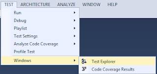 Visual Studio - TEST - Windows - Test Explorer