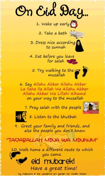 Iman's Home-School: Etiquettes of Eid ul Fitr