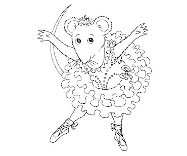 #6 Angelina Ballerina Coloring Page