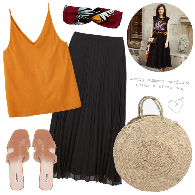 Three ways to wear - the pleated midi skirt | Summer sunshine