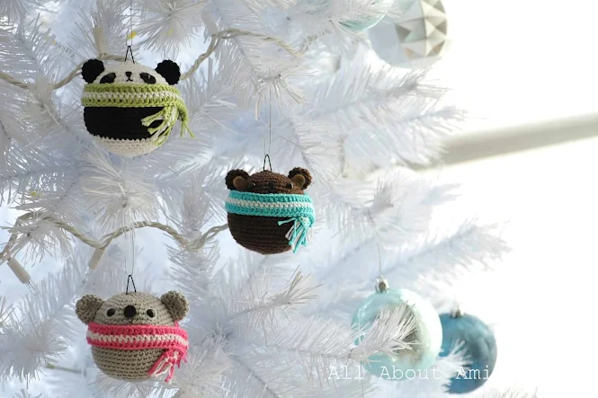 Winter Teddy Crochet Christmas Ornament FREE Pattern