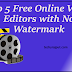 Top 5 Free Online Video Editors with No Watermark