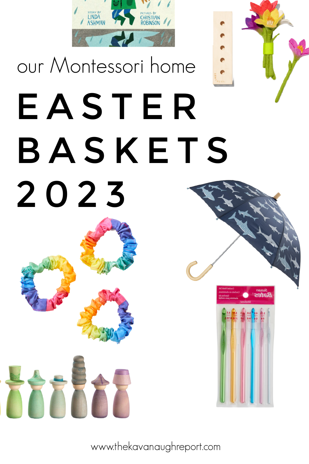 A look at Montessori friendly easter basket choices for babies through elementary aged kids. These simple easter baskets are sure to be popular.