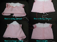 fixing errors in a baby sweater