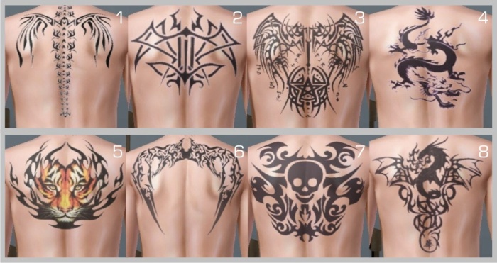 tribal tattoos for men on side. Back tribal tattoos for men