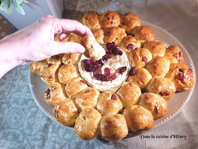 Fondue au camembert et sa brioche aux cranberries - Dans la cuisine d'Hilary