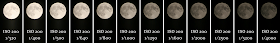 full moon photography exposure chart