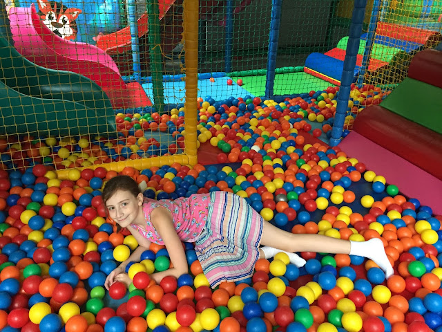 Sasha in a ball pit