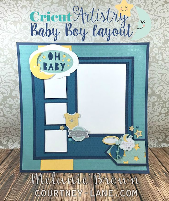 Baby Boy Scrapbook layout