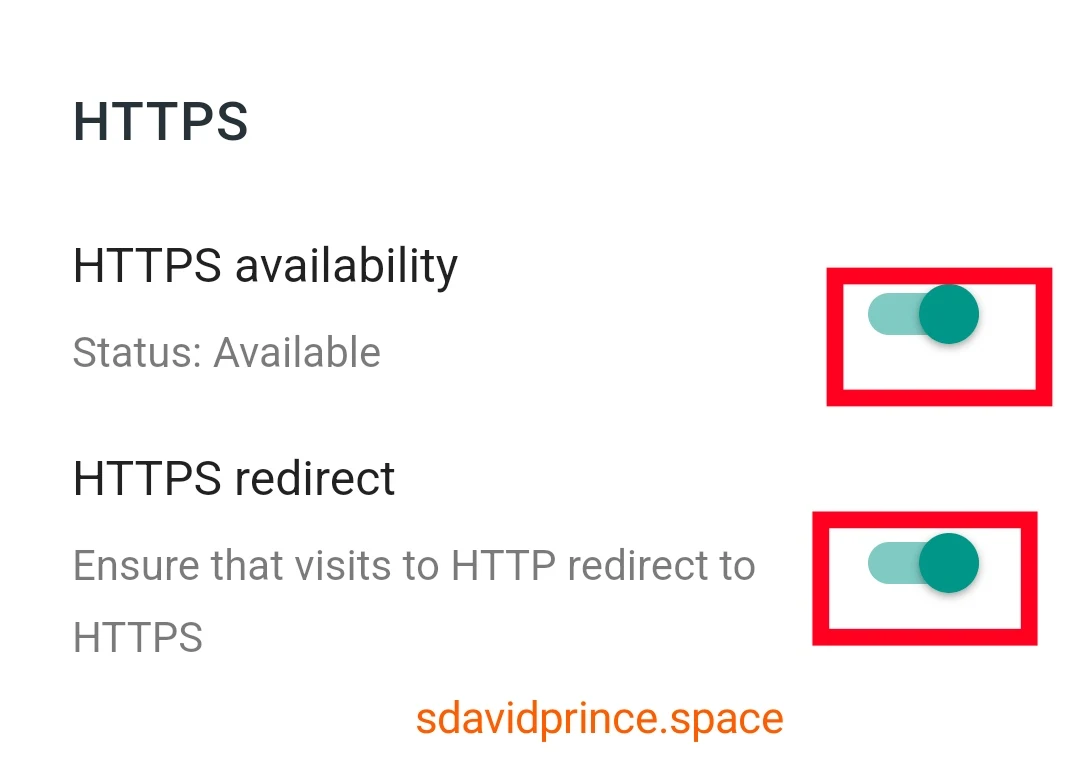 Https availability setup on blogger